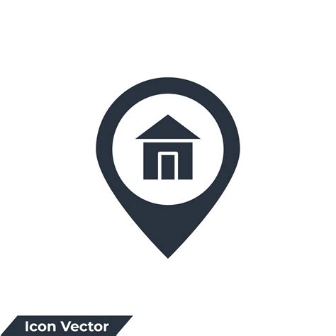 address icon logo vector illustration. Home Location symbol template ...