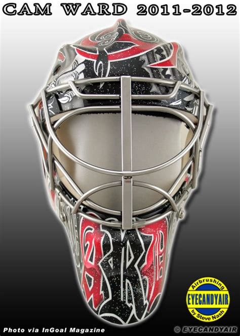 Cam Ward Goalie Mask | Goalie mask, Carolina hurricanes, Hockey mask