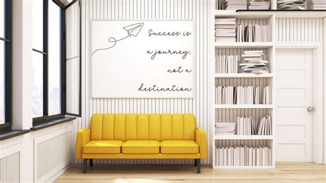 Positive Home Office Zoom Background, Success Quote Office Backdrop ...