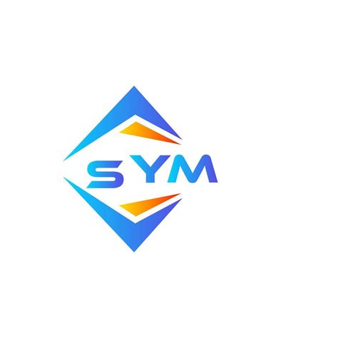 SYM abstract technology logo design on white background. SYM creative ...