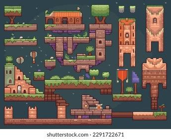 2d Vector Illustration Pixel Art Game Stock Vector (Royalty Free) 2291722671 | Shutterstock