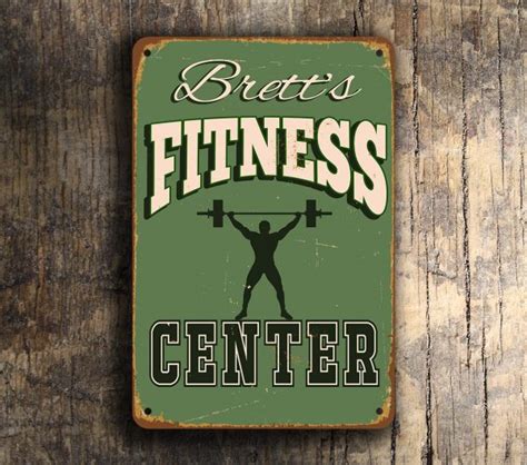 Gym Signs, Personalized Fitness Center Sign | Classic Metal Signs