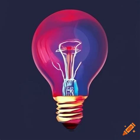 Retro light bulb infographic on transparent background