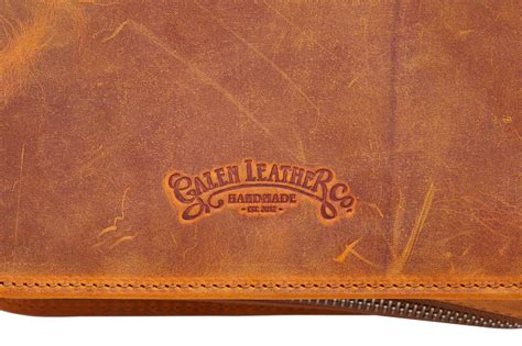 Galen Leather Zippered 40 Slot Pen Case - Crazy Horse Brown