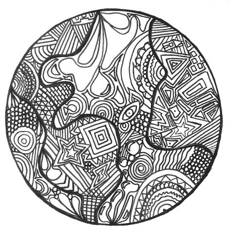 Zentangle earth - Zentangle Adult Coloring Pages