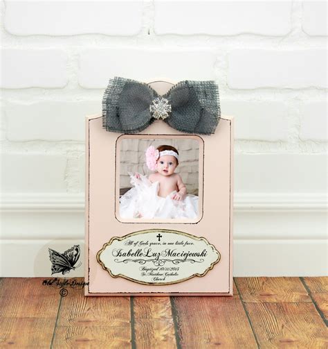 Baptism Gift GIRL Christening Gift by OldStyleDesignFrames on Etsy