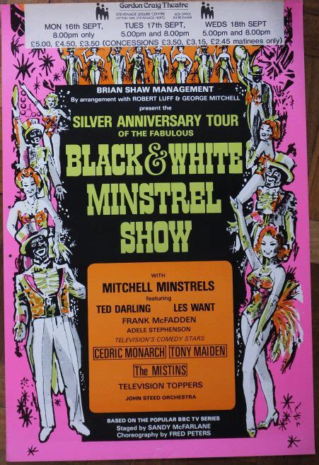 Poster for The Black and White Minstrel Show, September 1985 - The Gordon Craig Archive