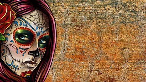 Download Artistic Sugar Skull HD Wallpaper