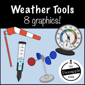 Weather Tools Clipart by The Pineapple Kids | TPT