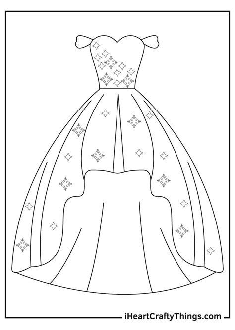 Dress Coloring Pages | Dress design drawing, Dress drawing, Colorful ...