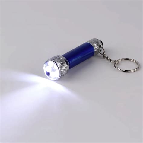 Portable LED Mini Rechargeable Flashlight Light Torch with 5pcs LEDs Aluminum Keychain ...