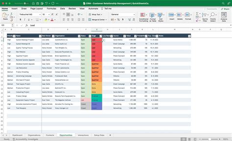 CRM Excel Template Client Tracker Spreadsheet Customer Relationship Management Database Lead ...