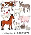 Farm Animals Collection - Vector Silhouette - 104857820 : Shutterstock