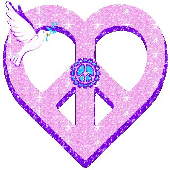 Peace Sign Heart Clipart Gif
