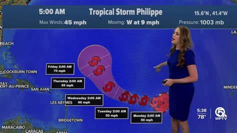 Tropical Storm Philippe expected to strengthen over next few days