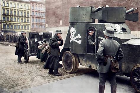 Members of the German Freikorps, a paramilitary organization consisting mainly of WWI veterans ...