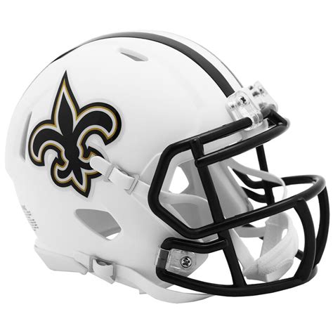 New Orleans Saints Full Size White Matte Speed Replica Helmet New In ...