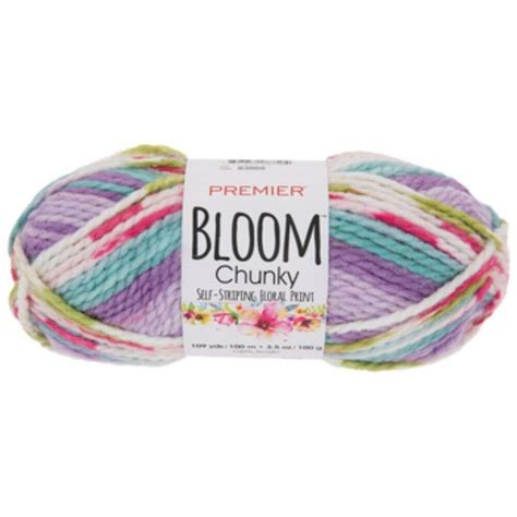 Premier bloom chunky self-striping floral print yarn new price | Etsy