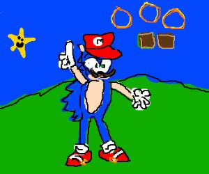 Mario Sonic Crossover - Drawception