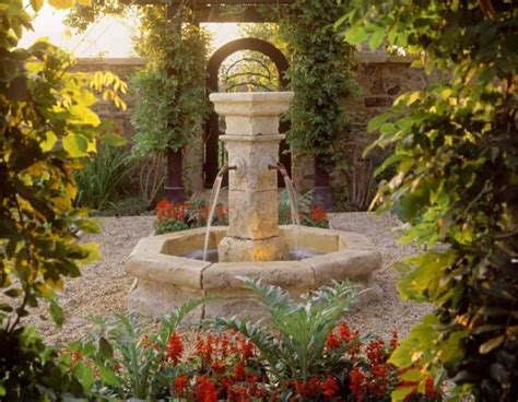 Creating A Mediterranean Garden Style | Courtyard gardens design, Fountains outdoor, Courtyard ...