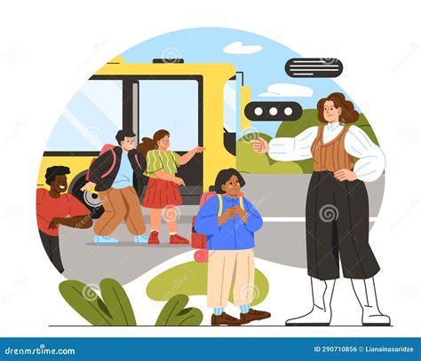 Kids in School Trip Vector Concept Stock Vector - Illustration of ...