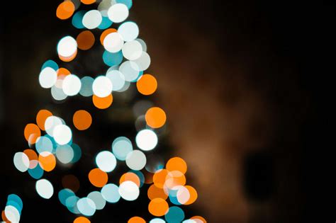 Christmas Tree Bokeh Lights Background Free Stock Photo | picjumbo