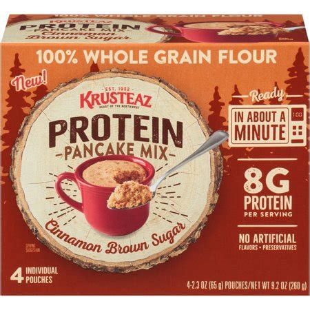 Krusteaz® Cinnamon Brown Sugar Protein Pancake Mix 4 ct Pouches - Walmart.com - Walmart.com