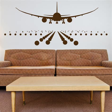 Airplane Landing on the Runway - Wall Decals