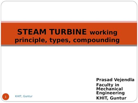 (PPT) Steam turbine, Impulse and Reaction turbine working principle ...