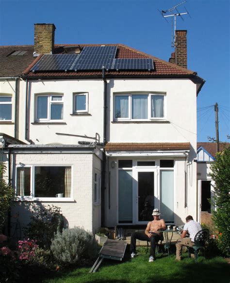 Installation of solar PV panels - job... © David Hawgood cc-by-sa/2.0 ...