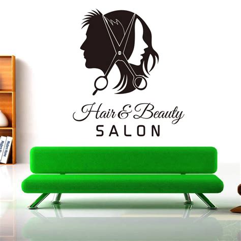 Hair Salon Barber Shop Wall Decal Art Vinyl Sticker Interior Window ...