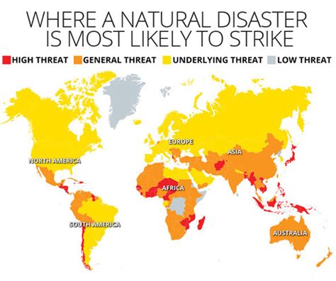 REVEALED: Where natural disasters are most likely to strike | Travel ...