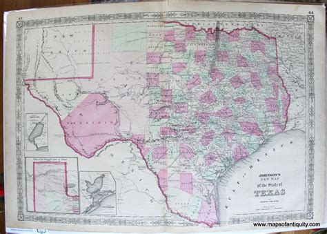 Hoffman & Walker's Pictorial, Historical Map Of Texas - Antique Maps ...