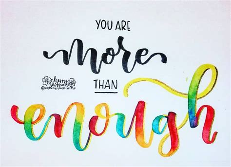 Cherry Blossom | Calligraphy on Instagram: “You are more than enough. # ...