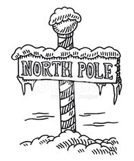 North Pole Sign Drawing Stock Vector | Royalty-Free | FreeImages