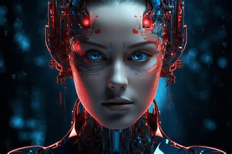 Premium AI Image | AI cyborg, futuristic technology human cyber machine ...