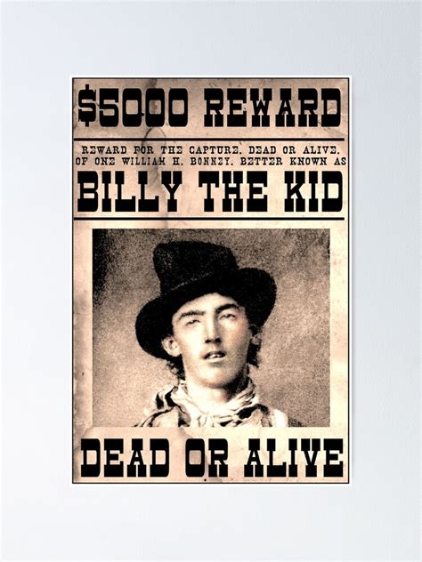 "BILLY THE KID : Vintage Restored Wanted Poster" Poster for Sale by ...