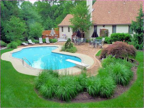 Gorgeous Inground Pool Landscaping Ideas Inground Swimming Pool Landscaping Ideas Hom ...