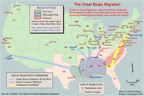 Map of The Great Migration - The Great Migration