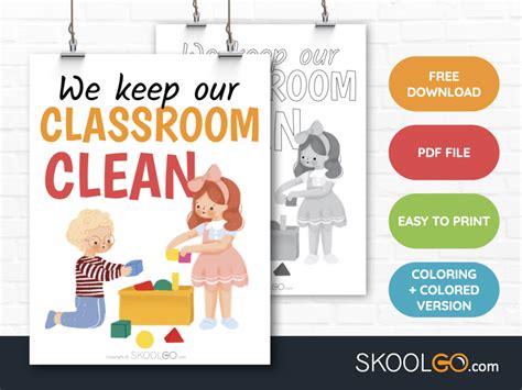 We Keep Our Classroom Clean - Classroom Poster - SKOOLGO