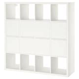KALLAX shelf unit with 8 inserts, white, 577/8x577/8" - IKEA