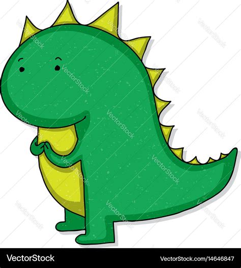 Cute cartoon dinosaur Royalty Free Vector Image