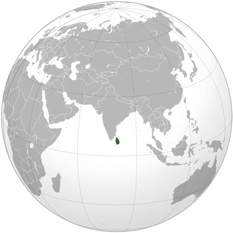 Location of the Sri Lanka in the World Map