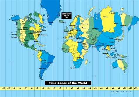 Time Zones, World Time Zones and Free Time Zone Map