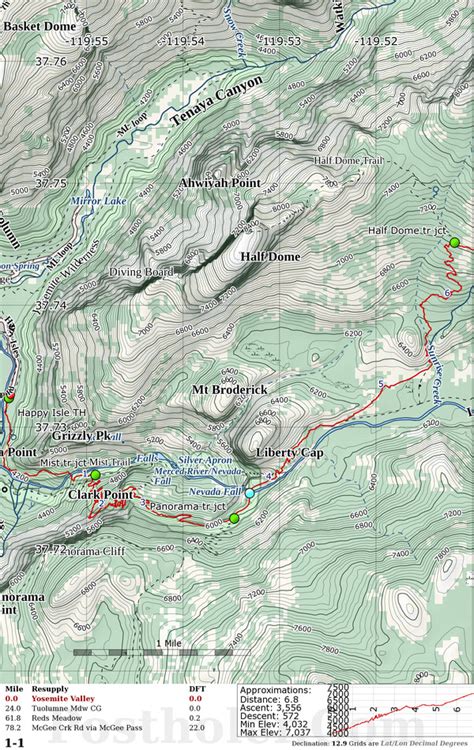 John Muir Trail Map Book Preview