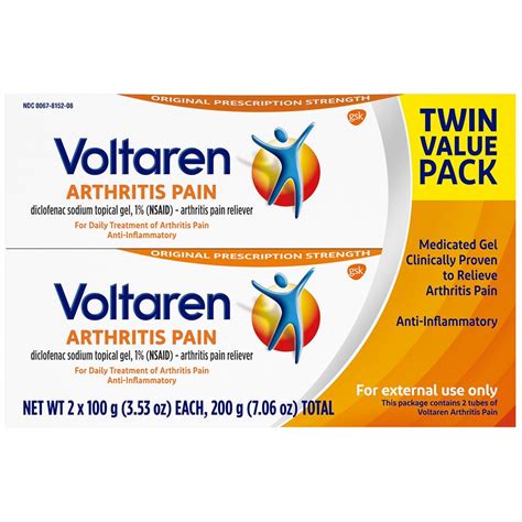 Voltaren Arthritis Pain Relief Topical Gel 3.53oz x 2 pack AND One Advil 50 ct Caplets $20.53 ac ...