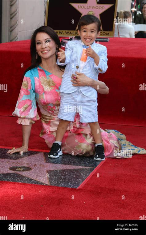 Hollywood, Ca. 1st May, 2019. Lucy Liu, son Rockwell Lloyd Liu at the Lucy Liu Hollywood Walk of ...