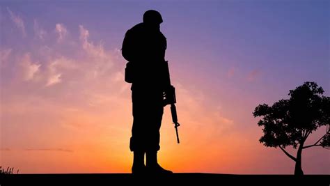 Soldier At Sunset Stock Footage Video 5771870 - Shutterstock