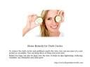 Dark Circles - Home Remedies & Yoga Mudras