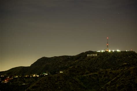 Hollywood sign at Night - a photo on Flickriver